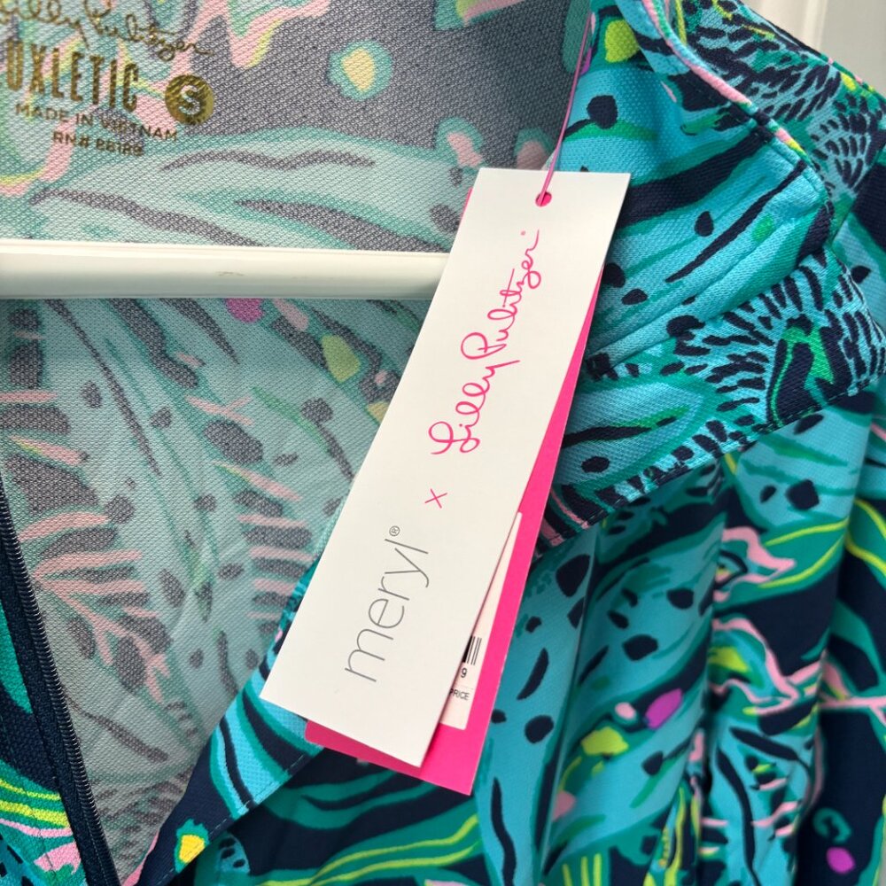 Lilly Pulitzer Women's Size Small Nassau Dress UPF 50+ Low Tide Navy Catty - NWT - Picture 11 of 13